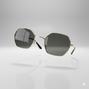 Suga Octagon Round Black Sunglass