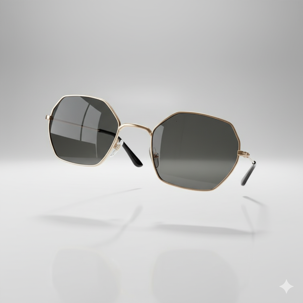 Suga Octagon Round Black Sunglass Suga Octagon Round Black Sunglass